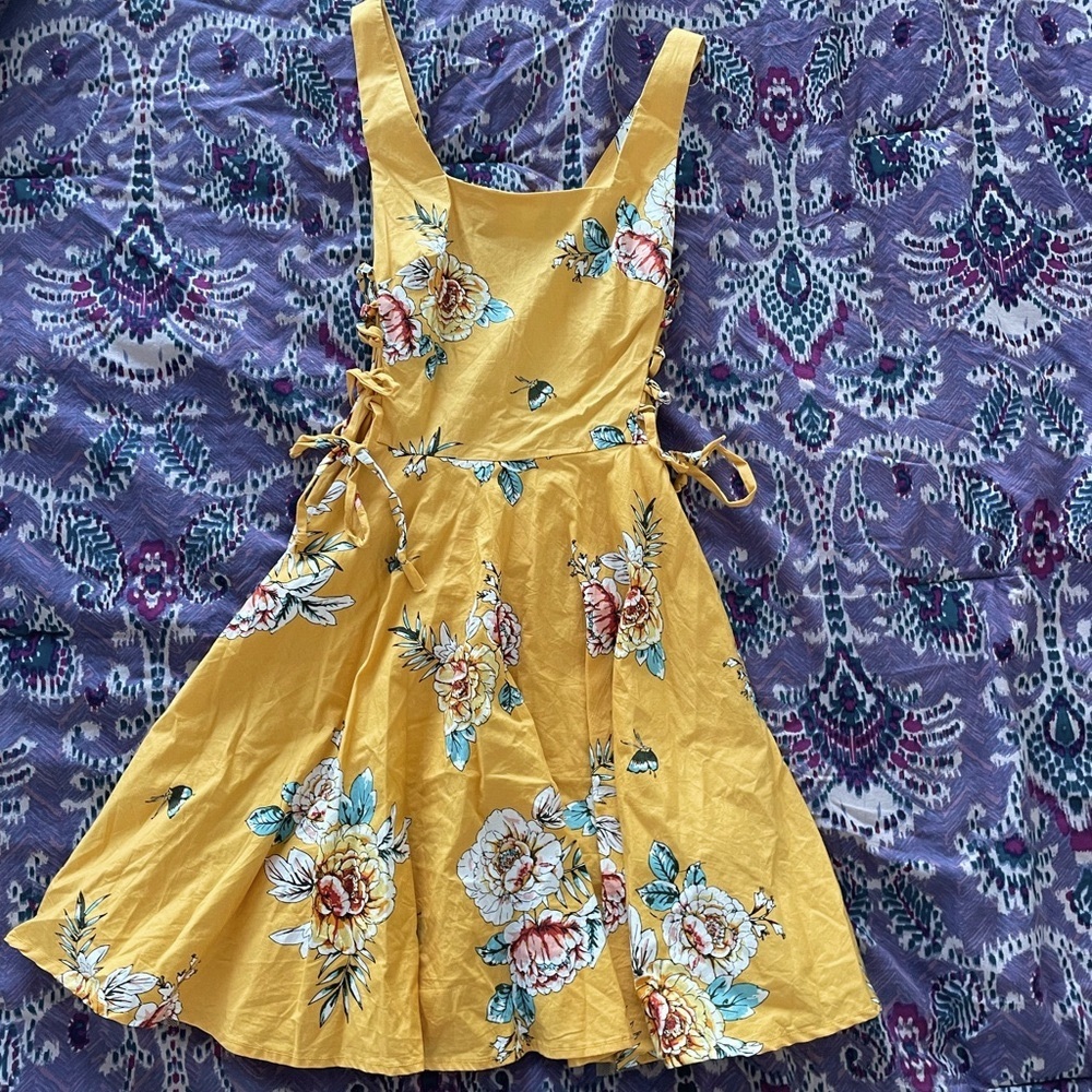 Charlotte Russe yellow floral dress